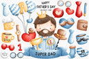 Kit Digital Dia Dos Papais Ilustrações Cliparts Png