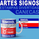 Estampas Canecas Signos Divertidos Sátiras Humor Mockups