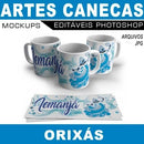 Estampas Canecas Editáveis Orixás Sublimação Mockups Kit3