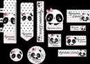 Arquivo Etiqueta Escolar Panda 6 Studio, Pdf, Png E Dxf