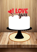 Topo De Bolo I Love You - Arquivo Digital