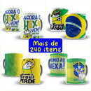Artes Sublimação Caneca Camisa Flork Brasil Copa Do Mundo