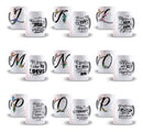 26 Artes Para Caneca Alfabeto Floral 2021 Editável Em Cdr