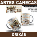 Estampas Canecas Orixás Editáveis Mockups Sublimação