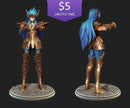 Pack Cavaleiros Do Zodiaco Stl Para Impressão 3d