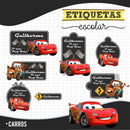 Etiqueta Escolar Carros - Arquivo Digital