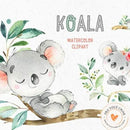 Kit Digital Clipart Koala Watercolor 2