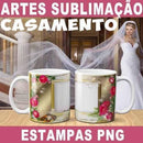 Artes Canecas Casamento Sublimação
