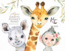 Kit Digital Clipart Girafas E Macacos