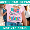 Pacote Artes Camisetas Frases Motivacionais Png Sublimação