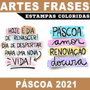 Estampas Frases Coloridas Páscoa Sublimação Mockups Pandoca