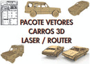Pacote Vetores  Dxf  3d Carros Corte Cnc Laser Router  Mdf