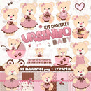 Kit Digital Ursinho Baby Rosa