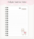 Caderno Cute Menina 8 - Arquivo Digital