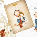 Kit Digital Maria Mãe Rainha Ilustrações Santinhos Png