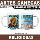 Estampas Canecas Religiosas Mockups Religião Corel Png