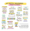 Kit Digital Artes Frases Png Aniversário Parabéns Mockups