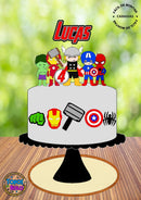 Arquivo De Corte Topo De Bolo Vingadores Camadas Cute