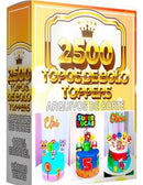 2500 Topos De Bolo Silhouette Arquivos De Corte + Brindes