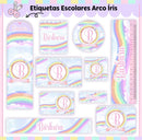 Etiqueta Escolar Arco Íris - Arquivo Digital