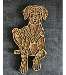 Vetor, Mandala Cachorros  Em Camadas, Cnc Laser