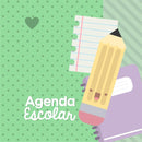 Arquivo Agenda Escolar Permanente 10 Cores Volta As Aulas