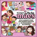 Kit Digital Dia Das Mães (cliparts / Papéis / Molduras )