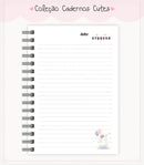 Caderno Cute Menina 4 - Arquivo Digital