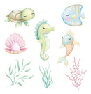 Kit Digital Fundo Do Mar Aquarelado Em Png