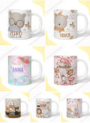 Pack 22 Artes Sublimação De Caneca Infantil