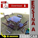Como Fazer Mesa E Cadeira De Madeira Dobrável +3 Brindes Pd