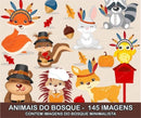 Kit Digital Animais Do Bosque Arquivo Png