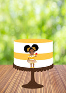 Topo De Bolo Boneca Morena Arraia - Arquivo Digital