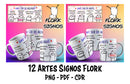 Pack De Artes Para Canecas Signos Flork | Png, Pdf E Cdr