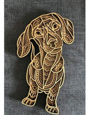 Vetor, Mandala Cachorros  Em Camadas, Cnc Laser