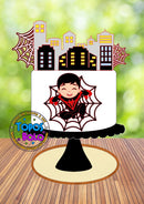 Topo De Bolo Homem Aranha Black Cute- Arquivo Digital