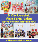 Super Kit Festa Junina Em Studio E Pdf + 40 Papéis Xadrez
