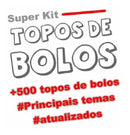 Kit 500 Topos De Bolo Arquivo Silhouette Principais Temas