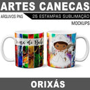 Estampas Canecas Sublimação Orixás Kit 2 Png Mockups