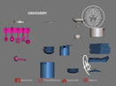 Jurassic Park Kitchen Scene Stl/obj Para Impresión 3d