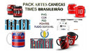 Pack De Artes Para Caneca Clubes Editáveis No Coreldraw