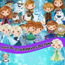 Kit Digital Frozen Aquarela Png