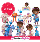 Kit Digital Doutora De Brinquedos Scrapbook Silhouette Png