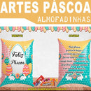 Pacote Artes Almofadinhas Páscoa Almofadas Chocolates Mockup
