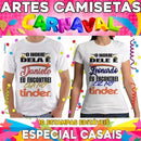 Artes Camisetas Carnaval Casal Artes Editáveis Mockups