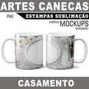 Pacote Artes Estampas Noivo Noiva Png Canecas Casamento