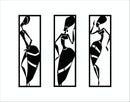 Arquivo Dxf Cdr 3 Quadros Garotas Africanas Cnc Laser