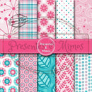 Kit Digital Papel Scrapbook - Coral