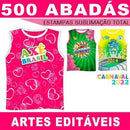 500 Estampas Abadás Artes Sublimação Carnaval Editáveis