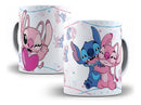 12 Arte Caneca Stitch E Angel Editável Pdf + Png